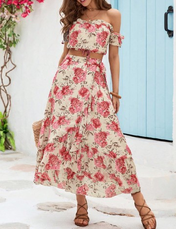 
						Compleu SHEIN, floral print