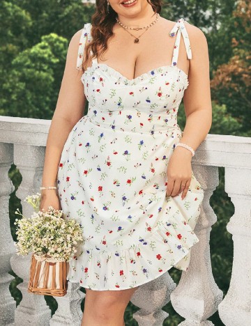 
						Rochie scurta SHEIN CURVE, alb