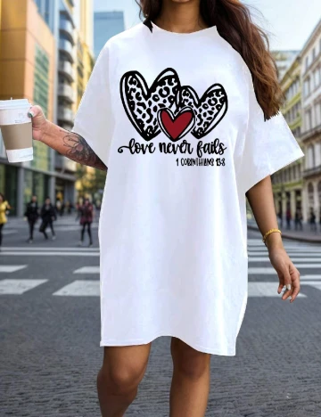 Rochie scurta SHEIN CURVE, alb