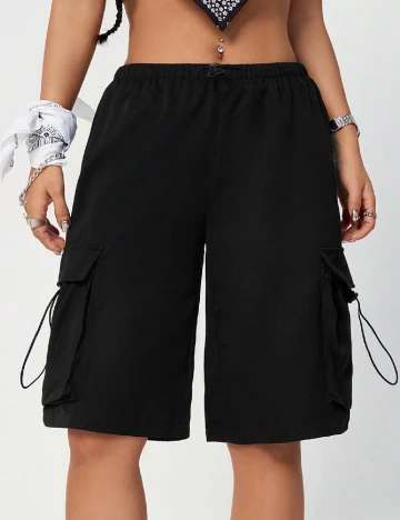 Pantaloni scurti SHEIN, negru