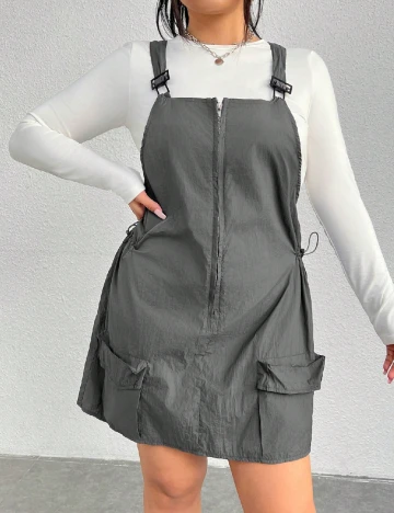 Rochie scurta SHEIN CURVE, gri