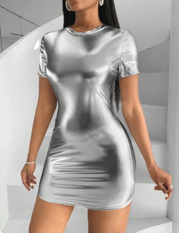 
						Rochie scurta SHEIN, argintiu