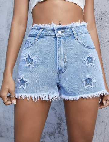 Pantaloni scurti SHEIN, albastru