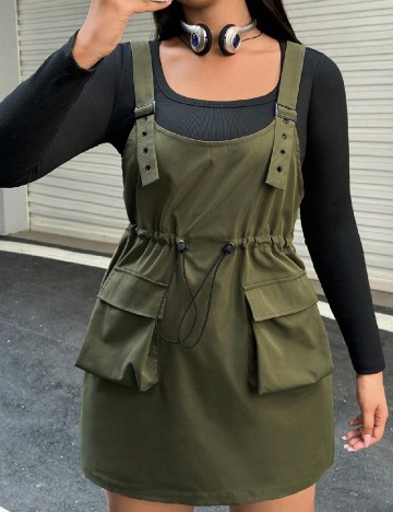 
						Rochie scurta SHEIN CURVE, verde