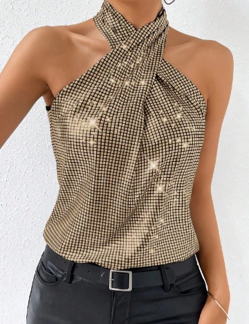 Bluza de pijama SHEIN, auriu