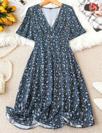 Rochie medie SHEIN CURVE, floral print