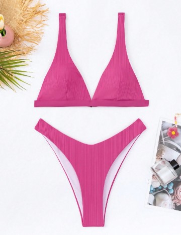 
						Costum de baie SHEIN, magenta
