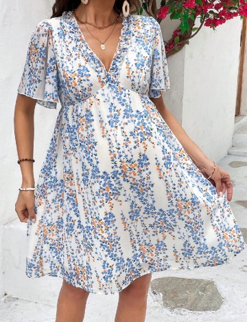 
						Rochie medie SHEIN Maternity, alb