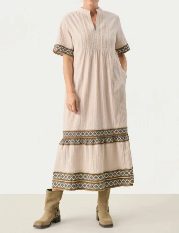 Rochie medie Part Two, crem