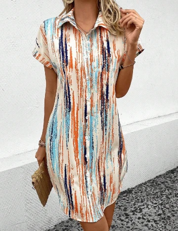 Rochie scurta Emery Rose Curve, mix culori