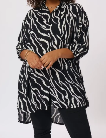 Camasa Kaffe Curve, negru