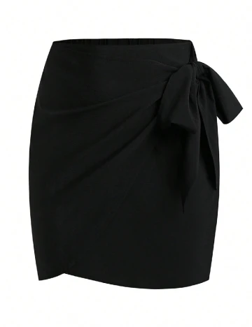 Fusta SHEIN CURVE, negru