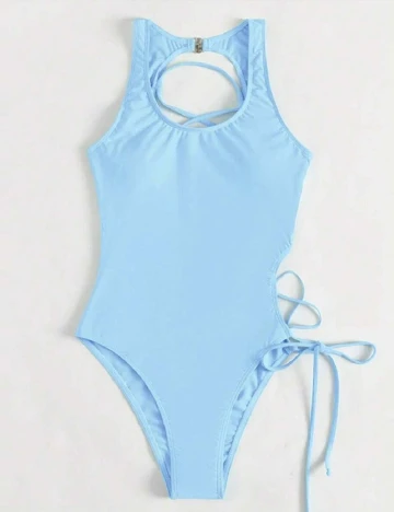 Costum de baie SHEIN, bleu