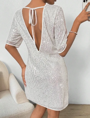 Rochie scurta SHEIN, argintiu