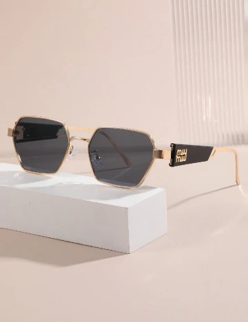 Ochelari de soare SHEIN, negru/auriu