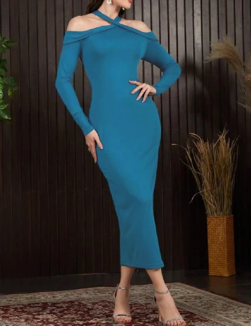 Rochie medie SHEIN, albastru