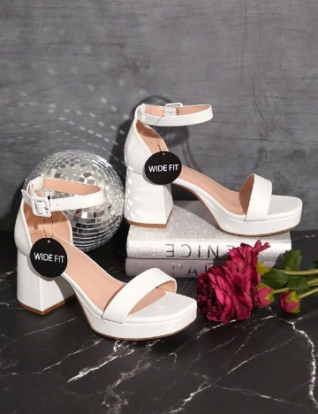 Sandale SHEIN, alb
