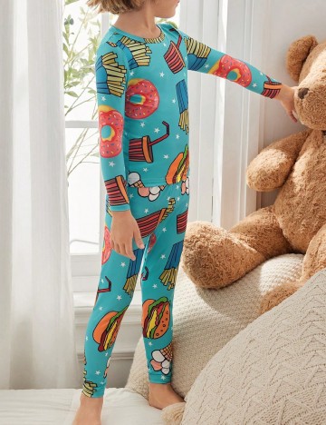 
						Pijama Shein Kids, albastru