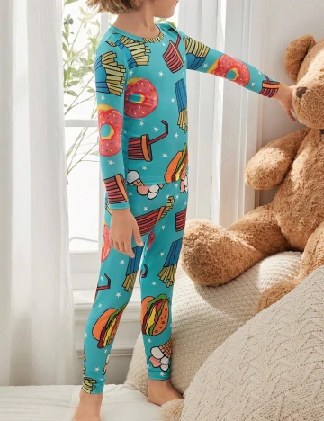 Pijama Shein Kids, albastru