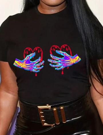 Tricou SHEIN CURVE, negru