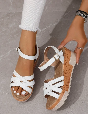 Sandale SHEIN, alb
