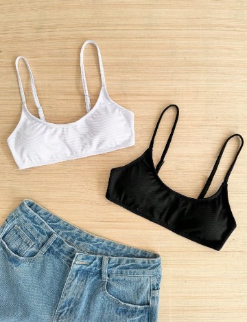 
						Set bustiere SHEIN, negru/alb