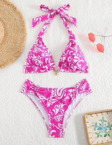 
						Costum de baie SHEIN, roz