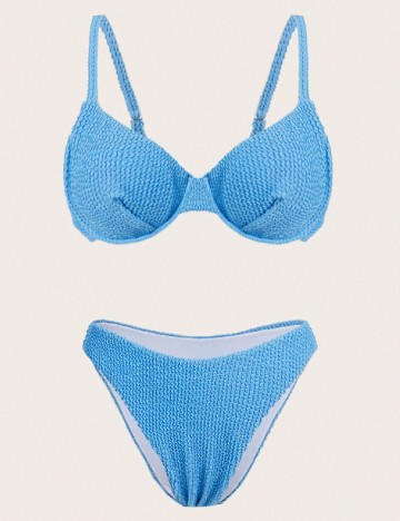 
						Costum de baie SHEIN, bleu