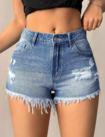 Pantaloni scurti SHEIN, albastru