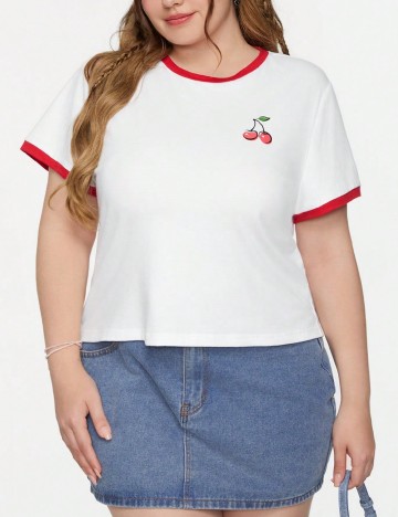 
						Tricou SHEIN CURVE, alb