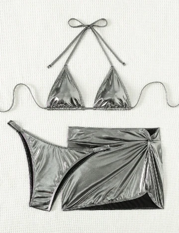 Costum de baie SHEIN, argintiu