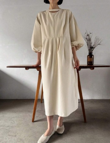 
						Rochie medie Friful, bej