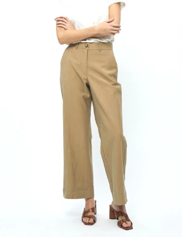 Pantaloni Peppercorn, maro deschis