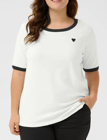 Tricou Kaffe Curve, alb