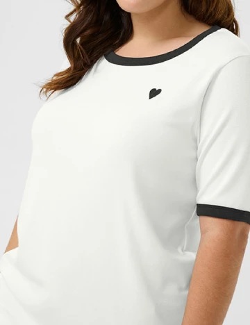 Tricou Kaffe Curve, alb