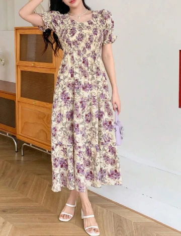 Rochie medie Dazy, floral print