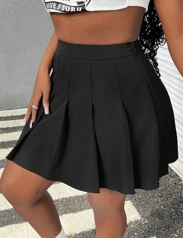 Set Fuste 2 bucati SHEIN, negru/alb