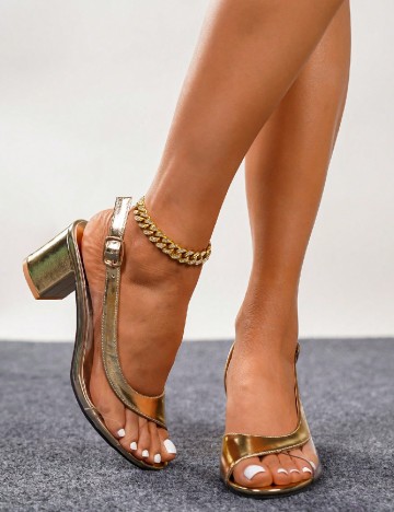 Sandale SHEIN, auriu