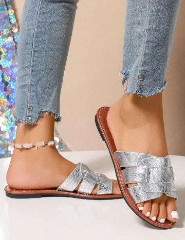 Slapi SHEIN, argintiu