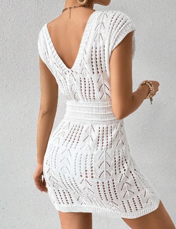 Rochie de plaja SHEIN, alb