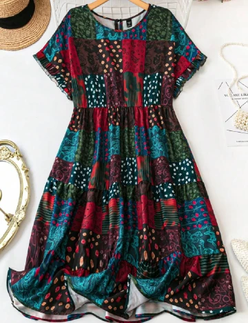 Rochie medie SHEIN CURVE, mix culori