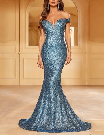 
						Rochie lunga Faeriesty, albastru