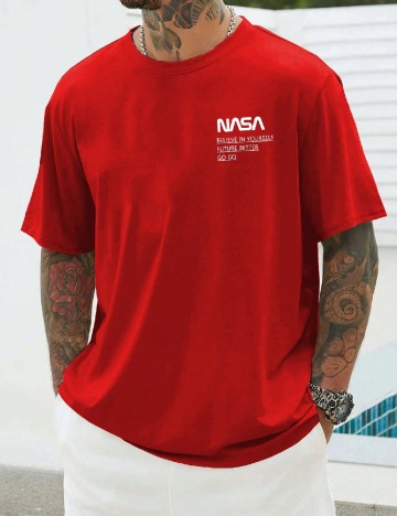 
						Tricou Oversize SHEIN Plus Size Men, rosu