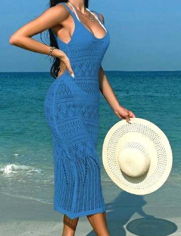 
						Rochie de plaja SHEIN, albastru