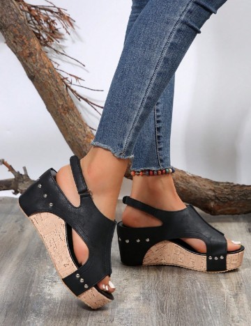 Sandale SHEIN, negru