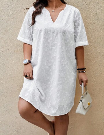 
						Rochie scurta SHEIN CURVE, alb