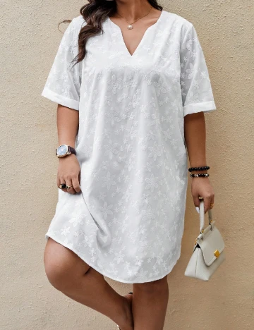 Rochie scurta SHEIN CURVE, alb