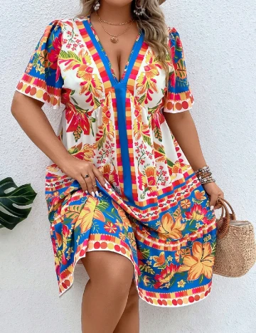 Rochie scurta SHEIN CURVE, mix culori