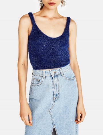 
						Top Bershka, albastru