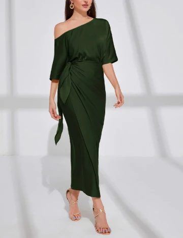 Rochie lunga SHEIN, verde inchis